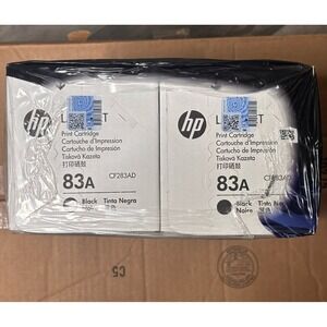 Genuine HP 83A CF283A BLACK DUAL 2 PACK Toners OEM NIB Sealed NEW Bundle